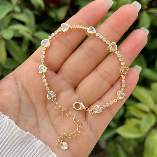 Pulsera de corazones de colores