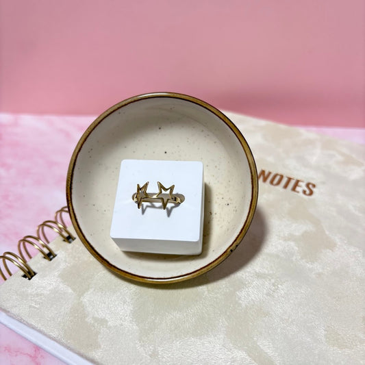Anillo estrellas inox