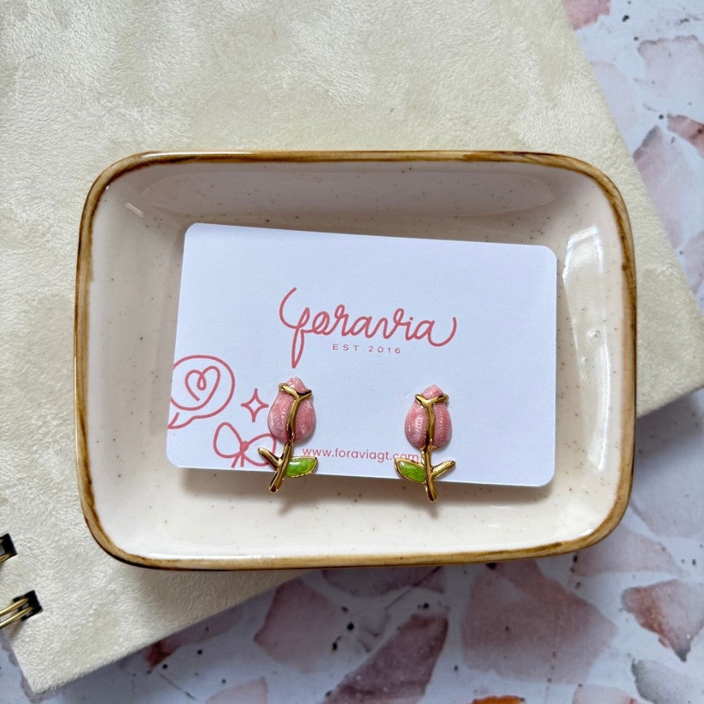 Aretes de tulipan