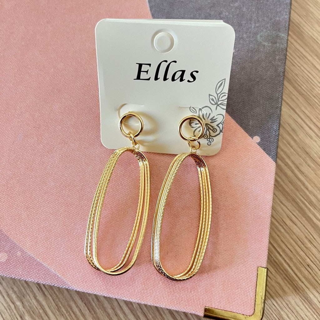 Aretes ovalo largo