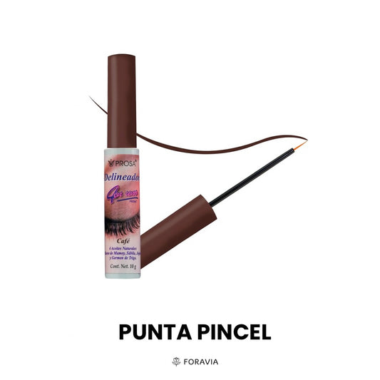 Delineador pincel café