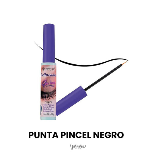 Delineador pincel negro