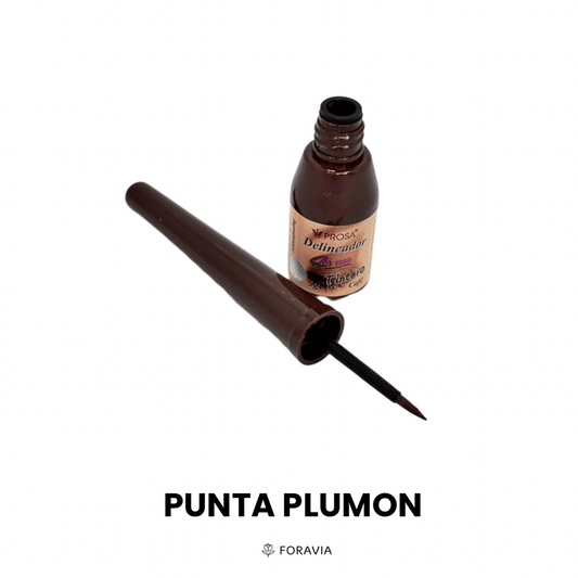 Delineador punta plumón café