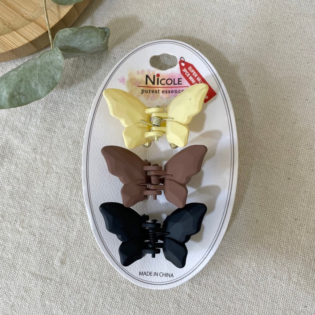 Trio de mariposas brillantes