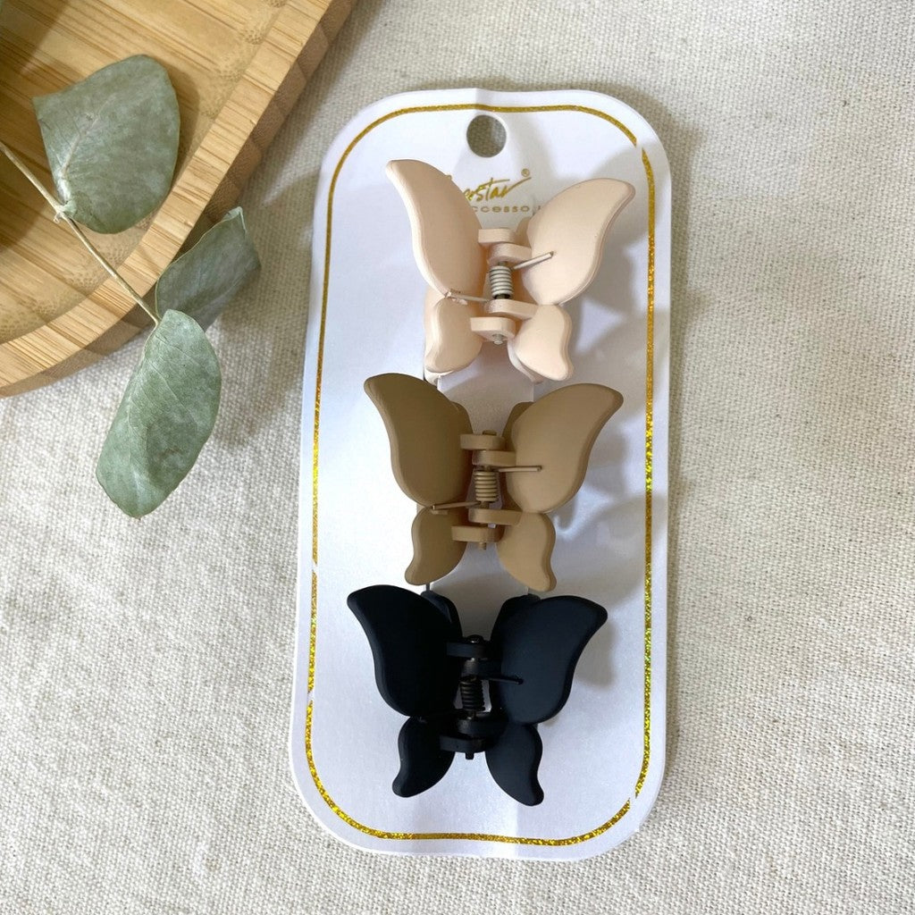 Trio de mariposas brillantes