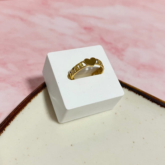 Anillo ajustable de corazón