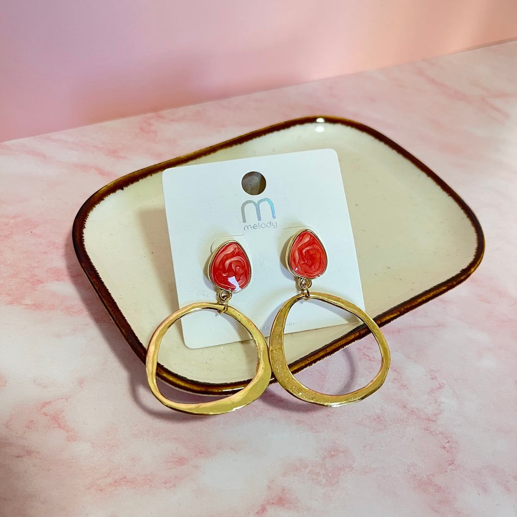Aretes stud con aros