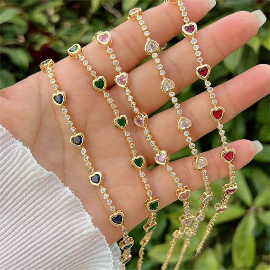 Pulsera de corazones de colores