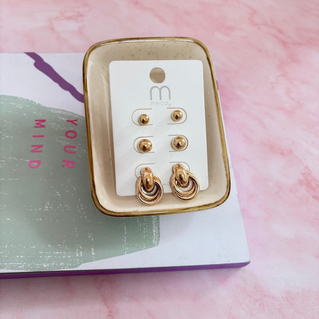 Set de aretes stud