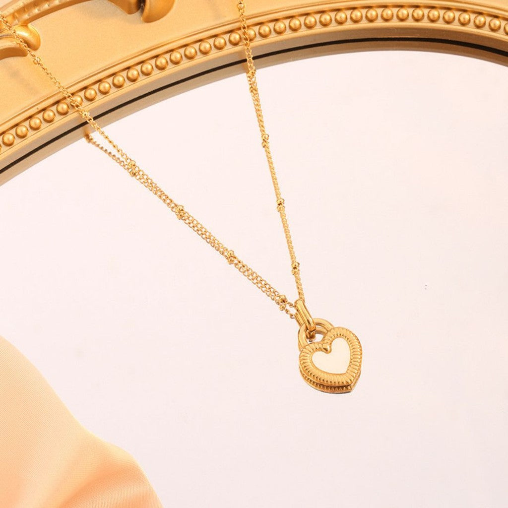 Collar corazon bicolor