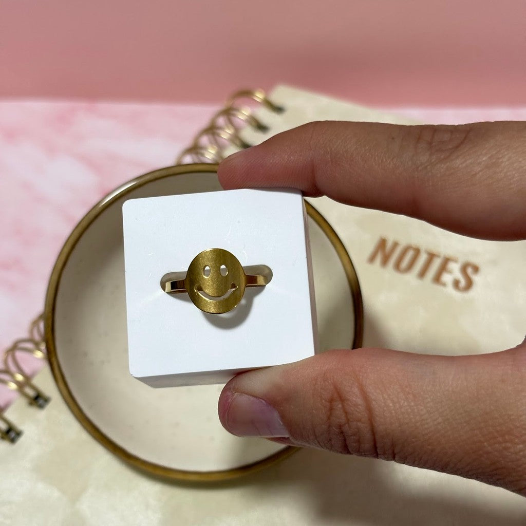 Anillo happy face inox