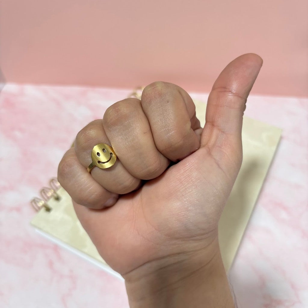 Anillo happy face inox