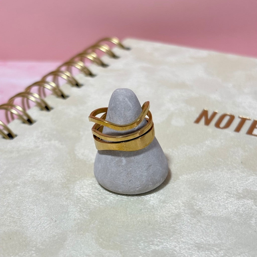 Anillo ondas inox