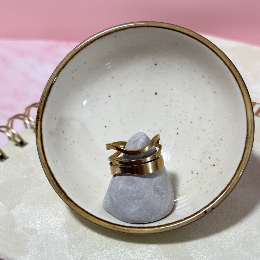 Anillo ondas inox