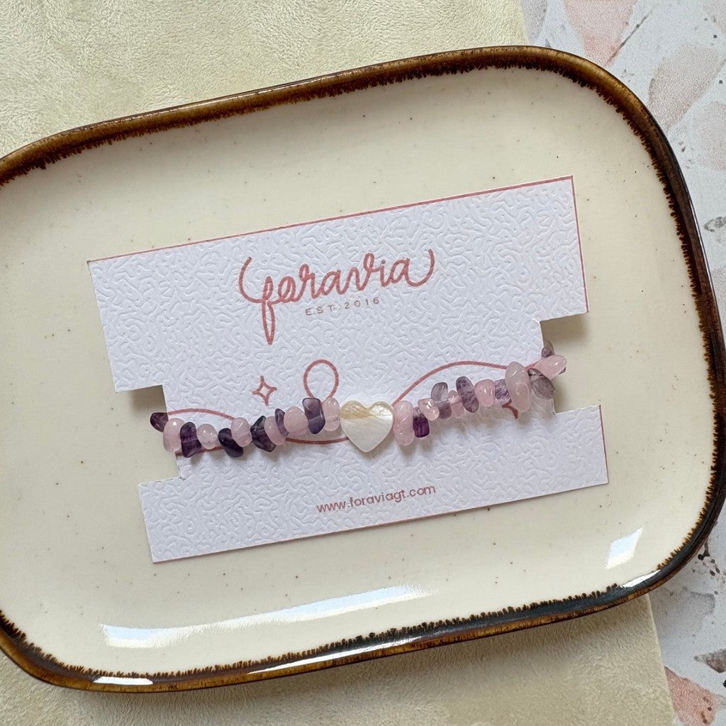 Pulseras de piedras irregulares