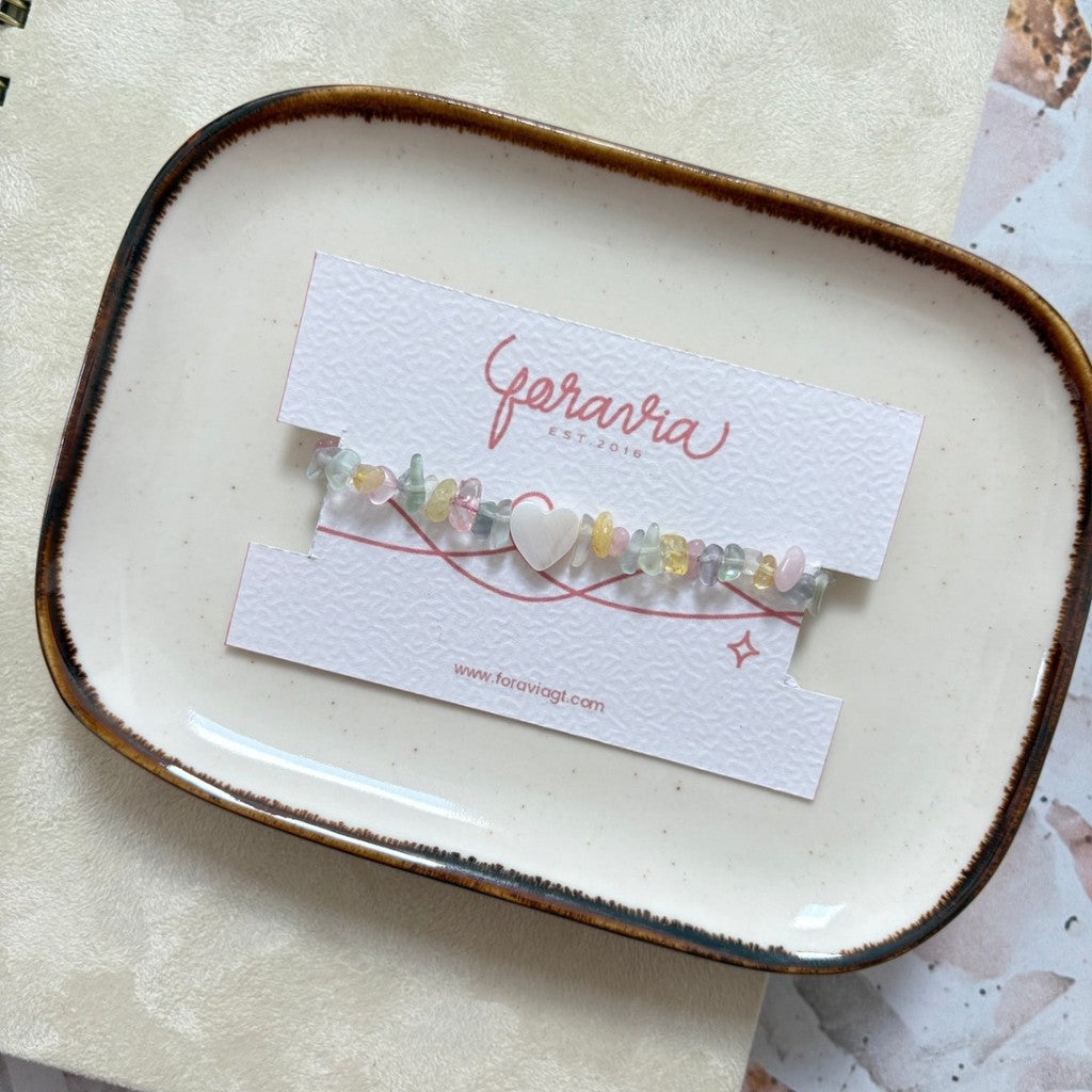 Pulseras de piedras irregulares