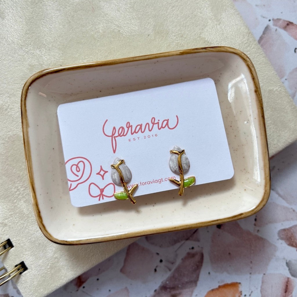 Aretes de tulipan