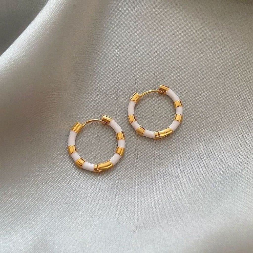 Argollas mini de rayitas