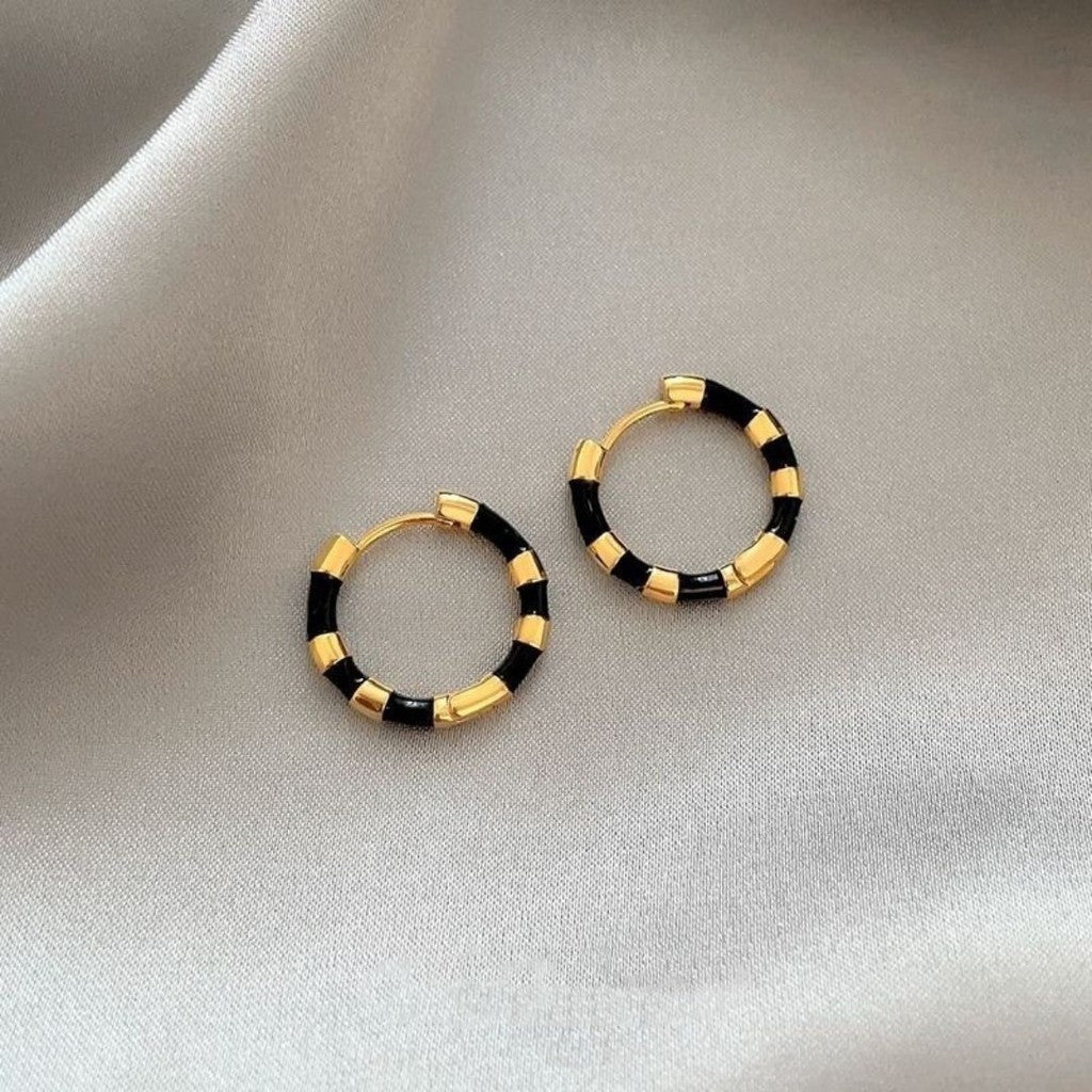 Argollas mini de rayitas