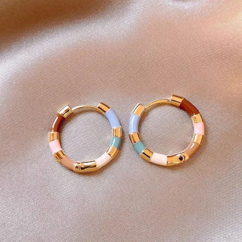 Argollas mini de rayitas
