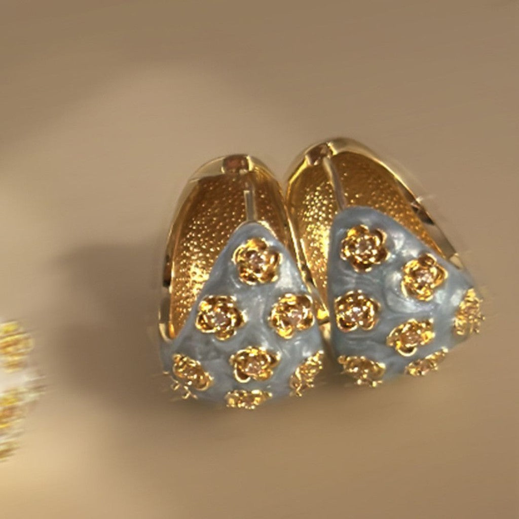 Argollas de rositas doradas