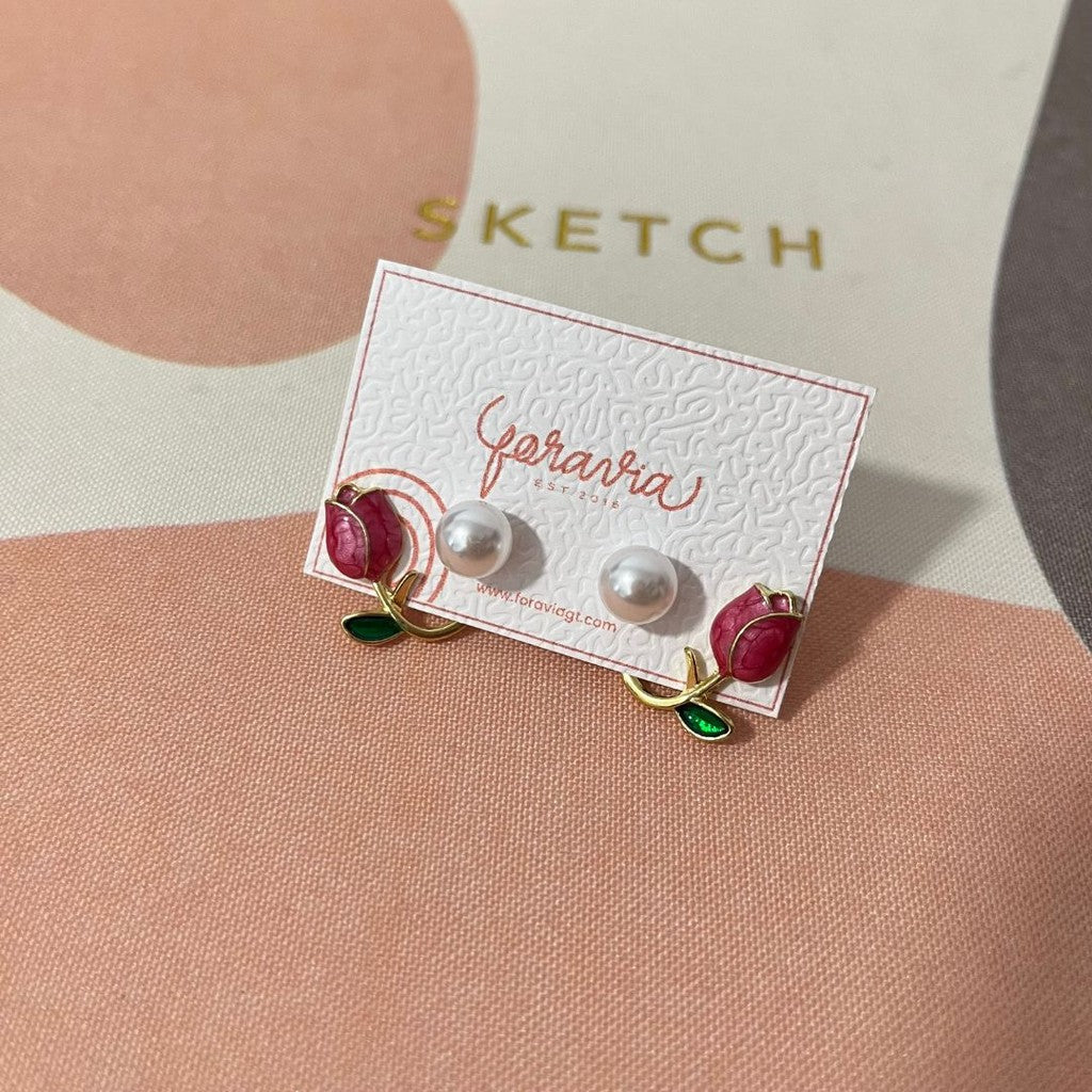 Aretes tulipan abrazador