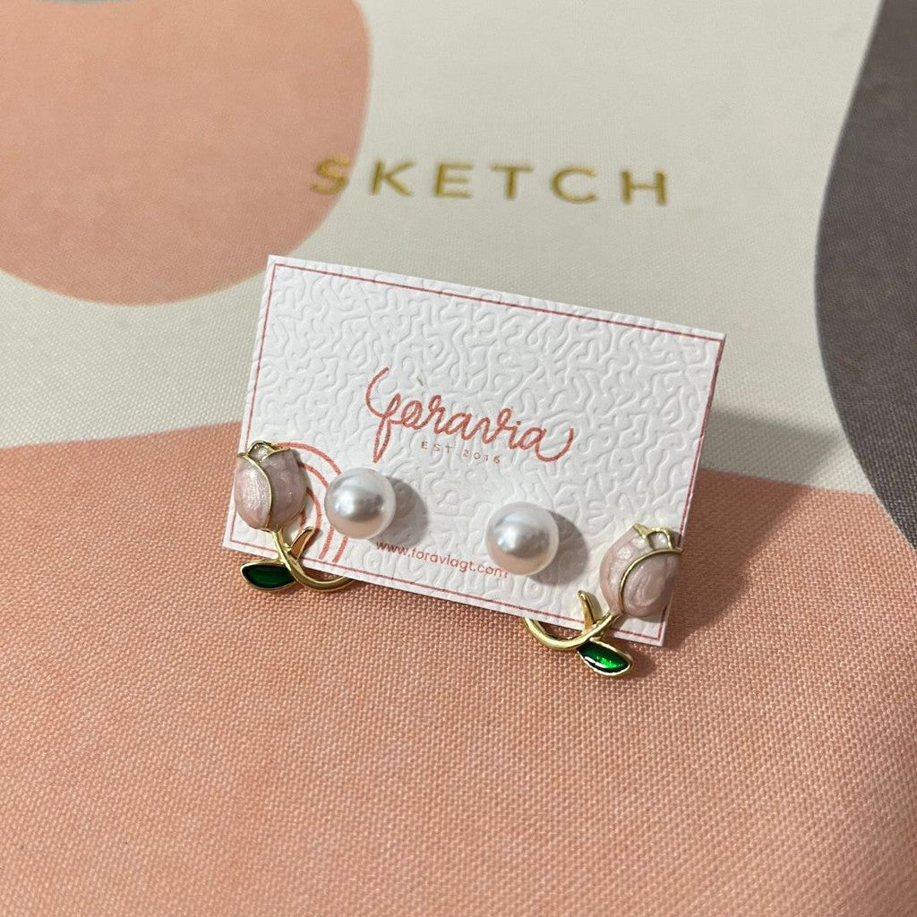 Aretes tulipan abrazador