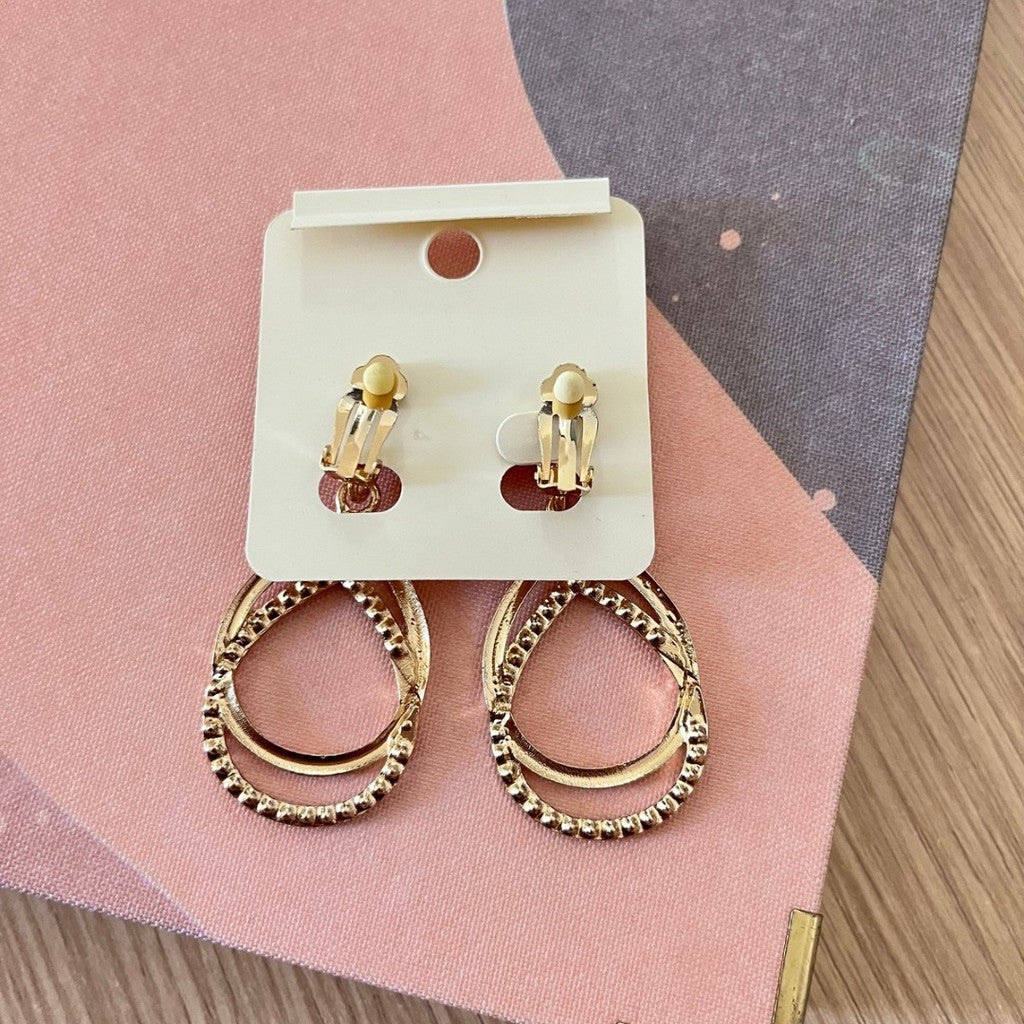 Aretes de presión gota de brillos