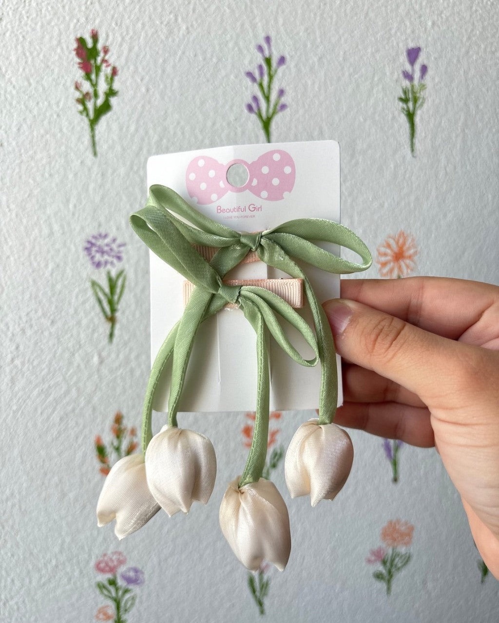 Duo de moños con tulipan