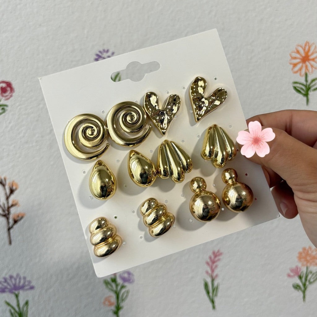 Set de aretes bolitas